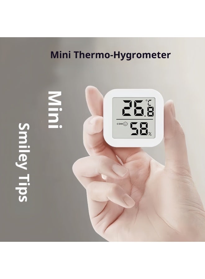 Mini Digital Thermo-Hygrometer - Portable Accurate Temperature Humidity Monitor with Emoji Alert, HD Display for Home, Office, Bedroom, Baby Room - Image 3