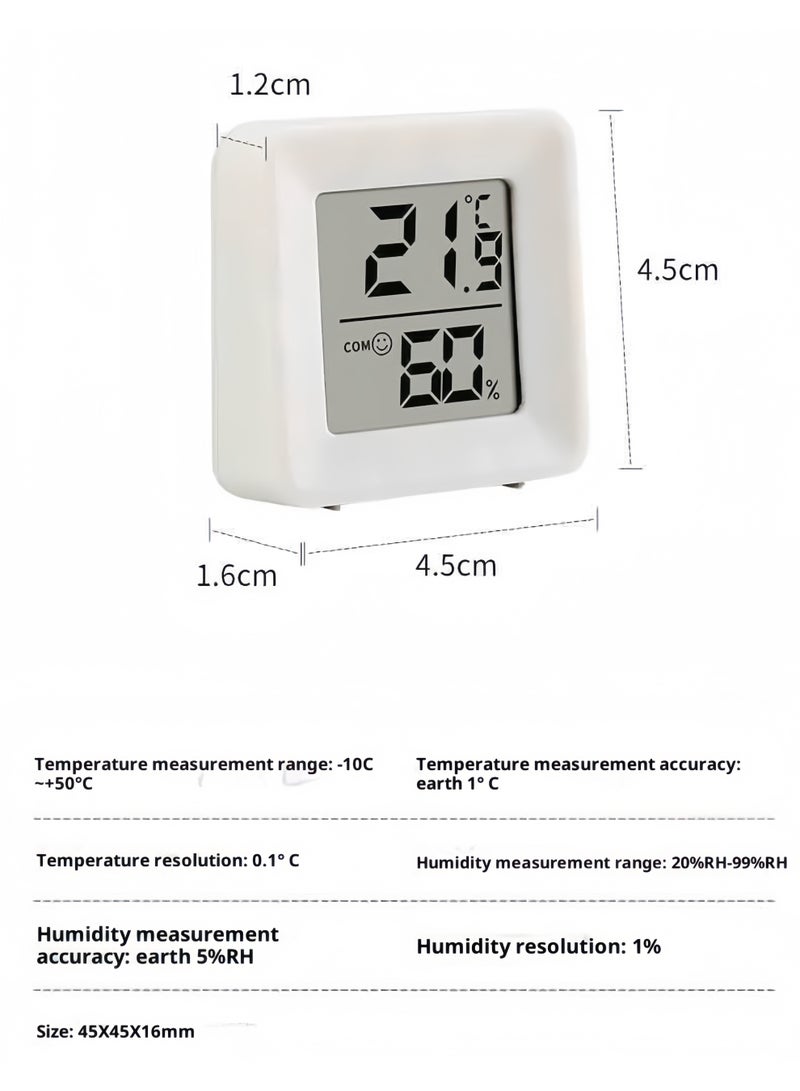 Mini Digital Thermo-Hygrometer - Portable Accurate Temperature Humidity Monitor with Emoji Alert, HD Display for Home, Office, Bedroom, Baby Room - Image 5