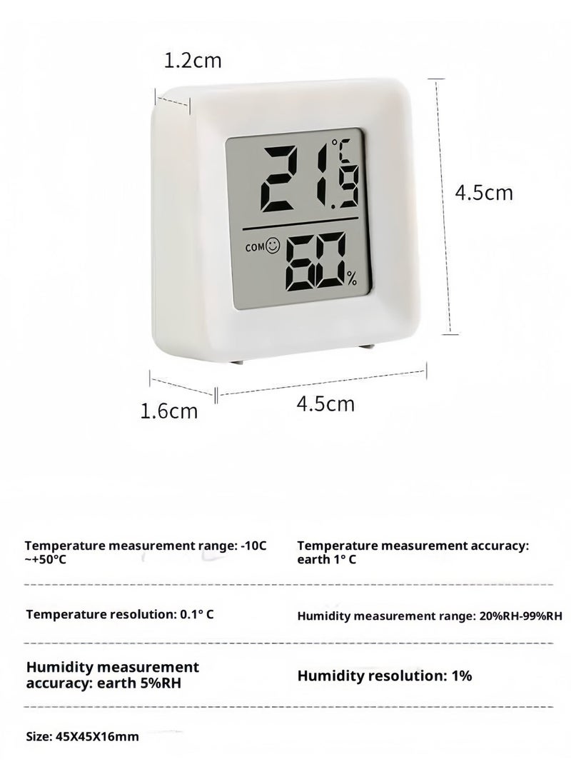 Mini Digital Thermo-Hygrometer - Portable Accurate Temperature Humidity Monitor with Emoji Alert, HD Display for Home, Office, Bedroom, Baby Room - Image 4