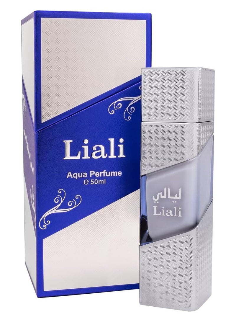 Naseem Liali Aqua Perfume 50ml - Alcohol Free Saffron Rose Vanilla Eau De Parfum - Long Lasting Fragrance for Men & Women - Subtle Floral & Woody Notes - Unisex Arabian Perfume - Image 2