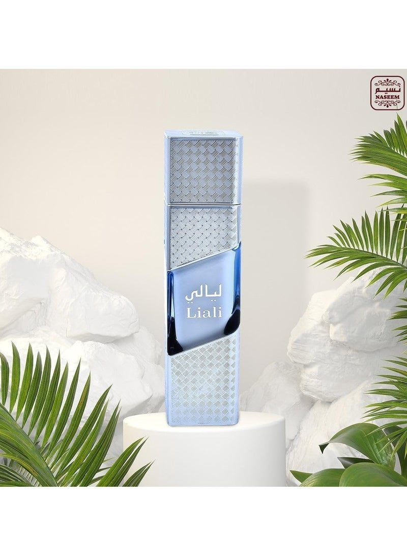 Naseem Liali Aqua Perfume 50ml - Alcohol Free Saffron Rose Vanilla Eau De Parfum - Long Lasting Fragrance for Men & Women - Subtle Floral & Woody Notes - Unisex Arabian Perfume - Image 4