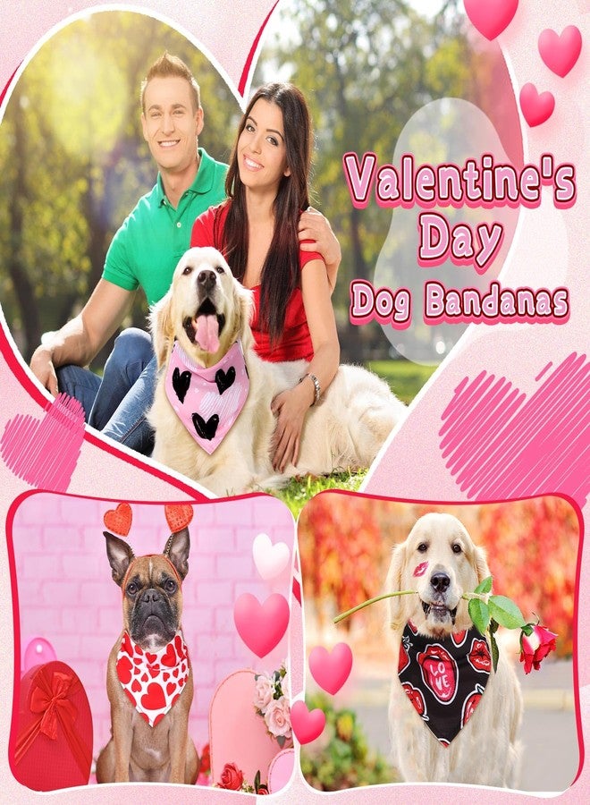 Reginary 72 Packs Valentine‘s Day Dog Bandanas Heart Adjustable Pet Bandanas Triangle Scarf Dog Bibs for Pet Costume Accessories (Heart) - Image 5