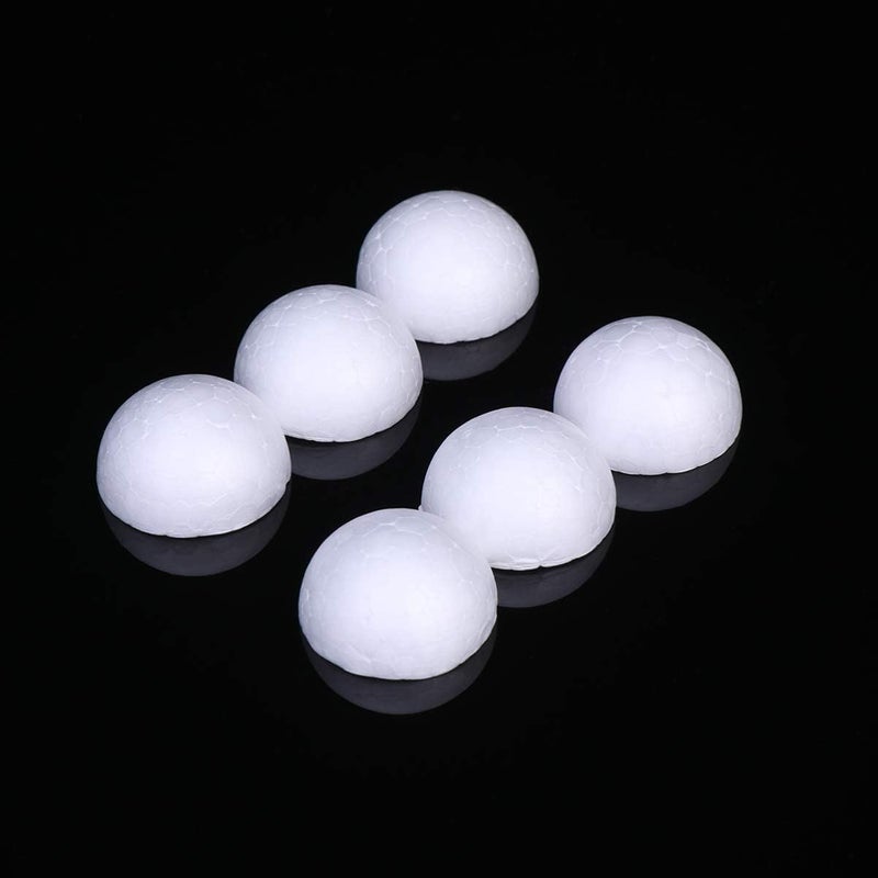 comfrt Glitter Eggs 15pcs Foam Half Ball Modelling Polystyrene Foam Ball Craft Styrofoam Ball for Flower Arranging Wedding Christmas Decoration Art Projects 9cm Paper Mache Eggs - Image 2