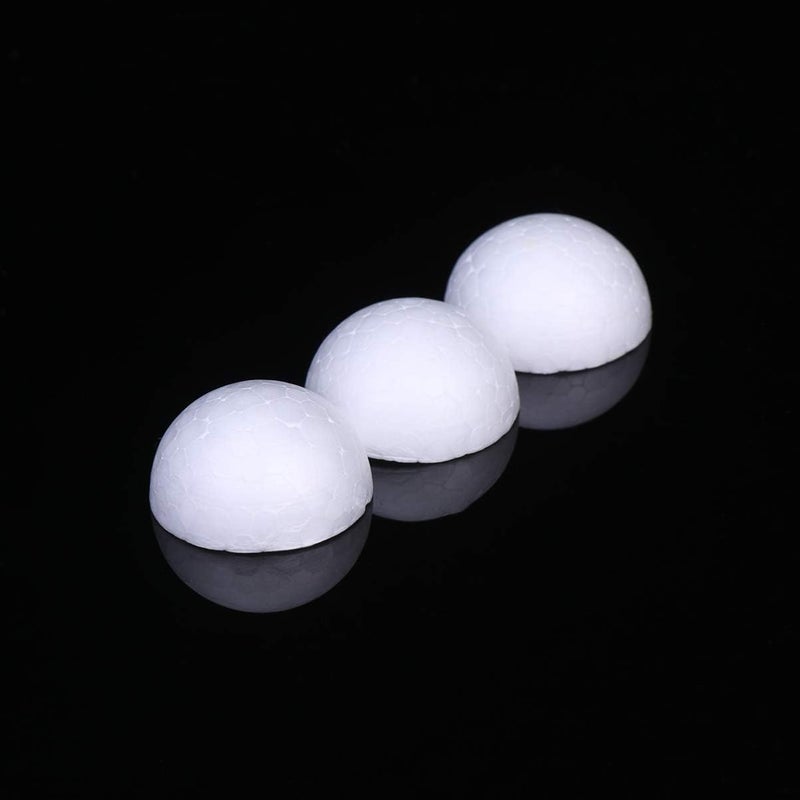 comfrt Glitter Eggs 15pcs Foam Half Ball Modelling Polystyrene Foam Ball Craft Styrofoam Ball for Flower Arranging Wedding Christmas Decoration Art Projects 9cm Paper Mache Eggs - Image 4