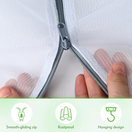 Peebioeo Mesh Laundry Bags for Delicates - 6 Pack Wash Bags for Bras, Lingerie, Socks & Baby Clothes - Fine Mesh Washing Machine Bags with Zipper, Reusable Garment Bags for Travel & College Dorm Essentials - Image 4