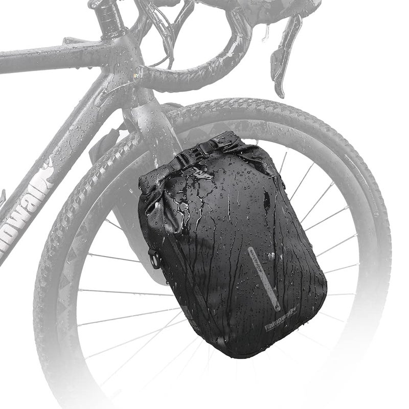 Rhinowalk Bike Front Fork Bag Waterproof Bike Pannier Bag Saddle Bag Shoulder Bag 6L for EScooter Mountain Bike Accessories