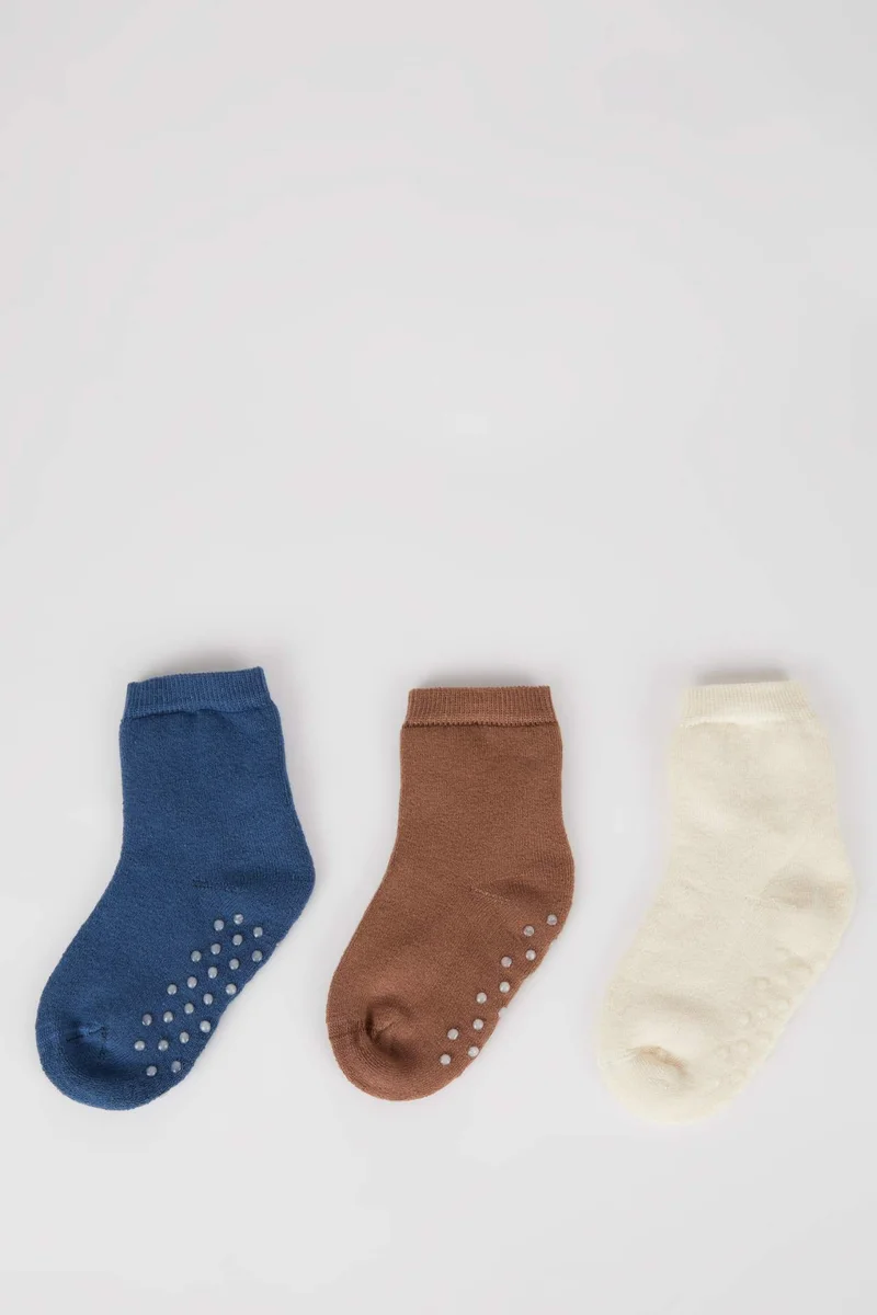 ديفاكتو Baby Boy 3 Piece Cotton Long Socks