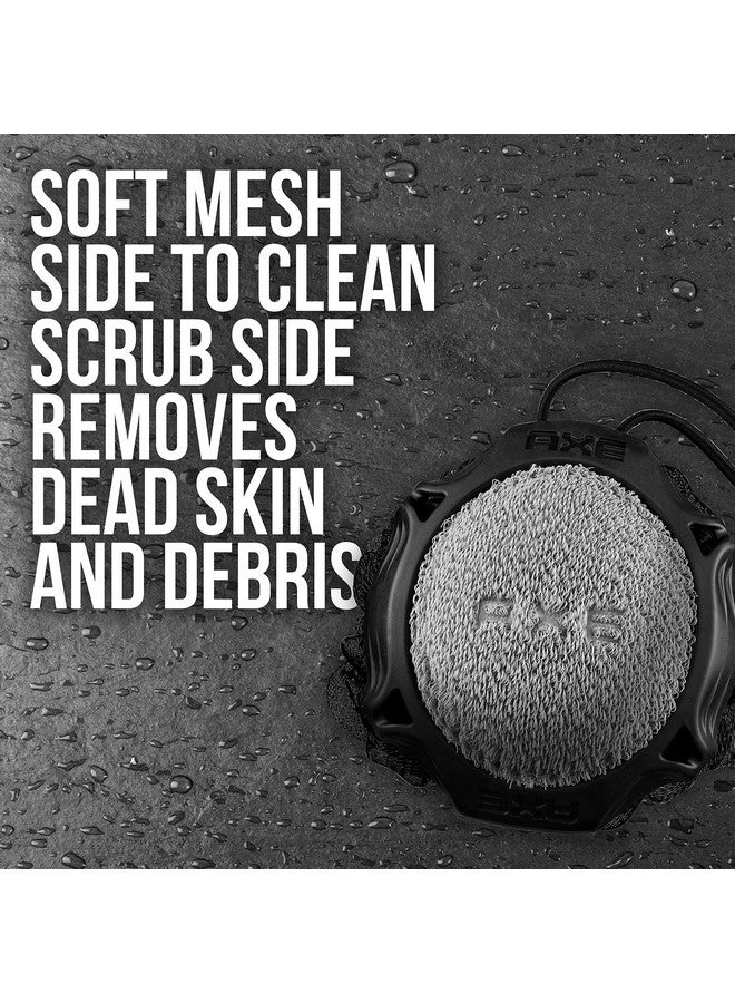 AXE Modern Shower Tool Skin Cleanser for Smoother Skin Detailer Exfoliates and Gently Cleanses One Size 3 Count, Black - Image 2
