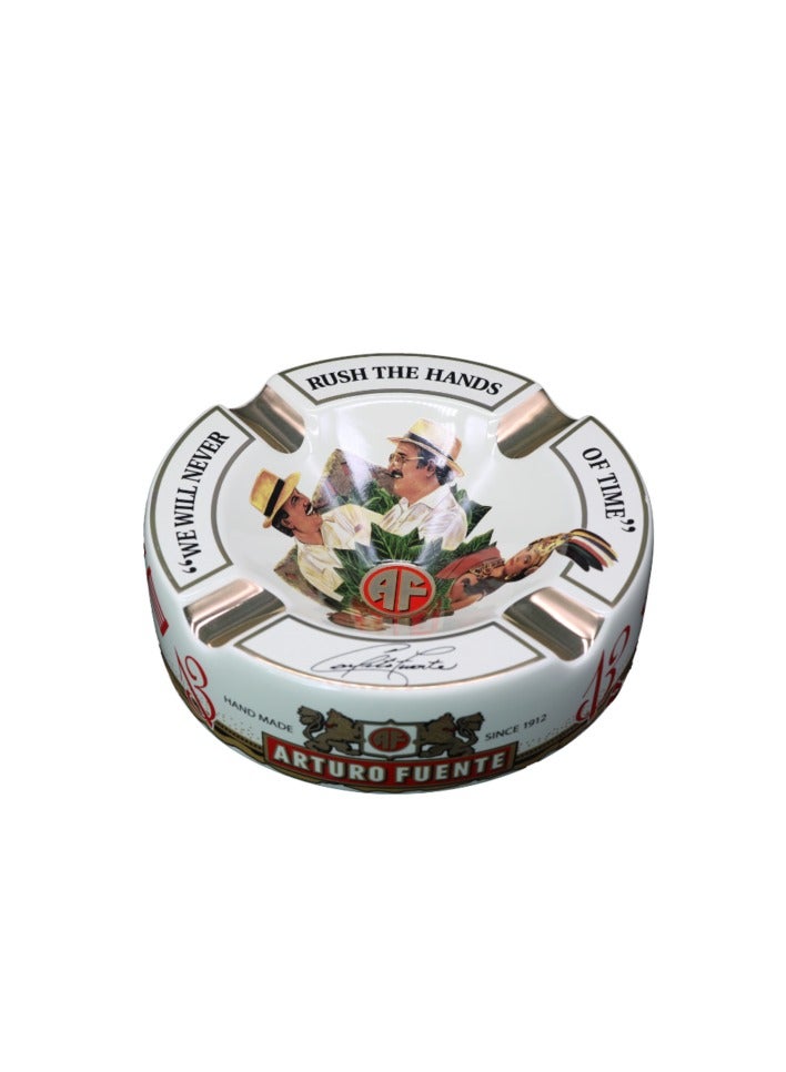 Hemingway Arturo Fuente Special Edition Large Cuba Ceramic Ashtray Four Holder Ashtray White - Image 1
