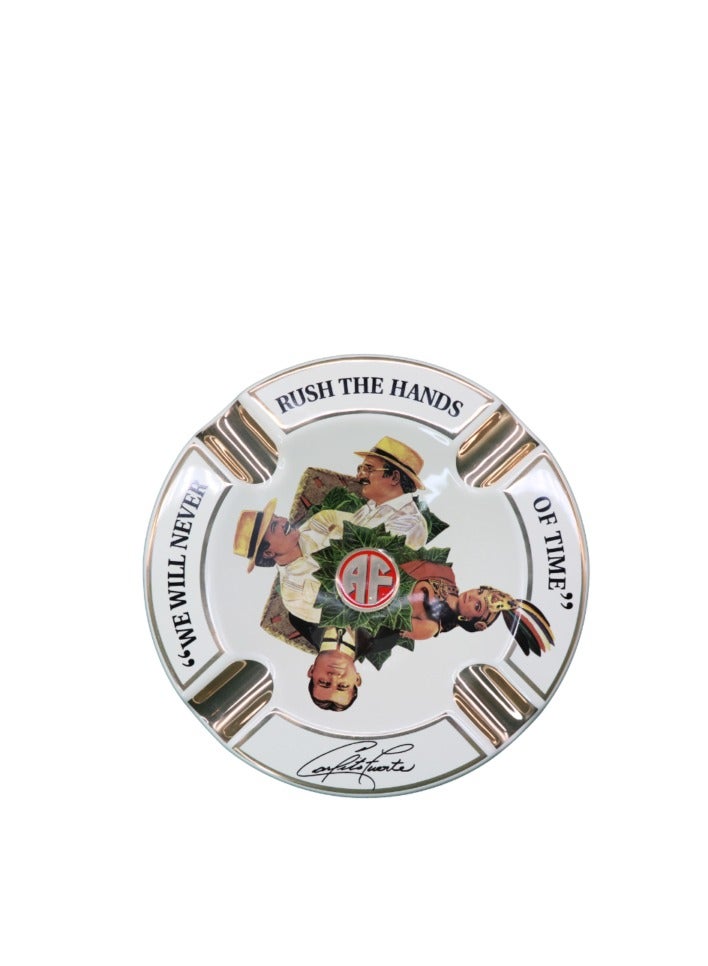 Hemingway Arturo Fuente Special Edition Large Cuba Ceramic Ashtray Four Holder Ashtray White - Image 2