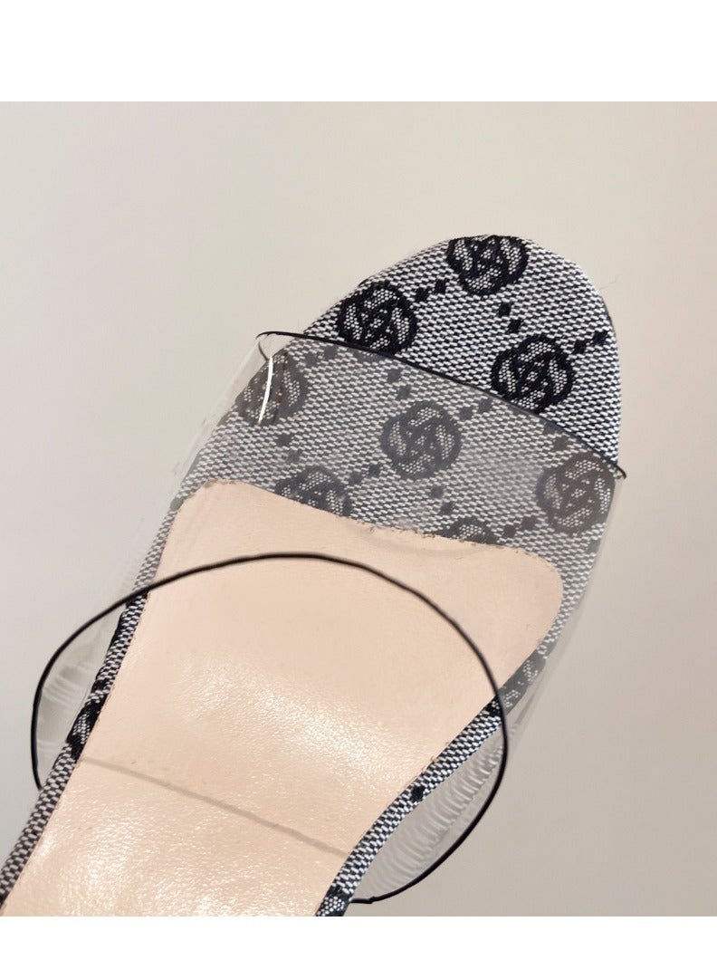 Rup Art Transparent Peep Toe Platform Expose Nail Art Summer Slippers PVC Wedges Slippers Sandals Women Fashion High Heels Female Shoes Rup Art  - Image 3