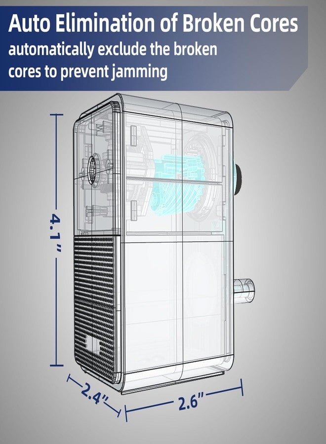 ديلي مبراة أقلام رصاص يدوية من ديلي، مبراة أقلام رصاص يدوية ذاتية التشغيل برأس قابل للتعديل للأقلام الرصاص وأقلام التلوين، مبراة أقلام رصاص للأطفال والطلاب والفصول الدراسية والمنزل والمكتب، أسود - Image 5