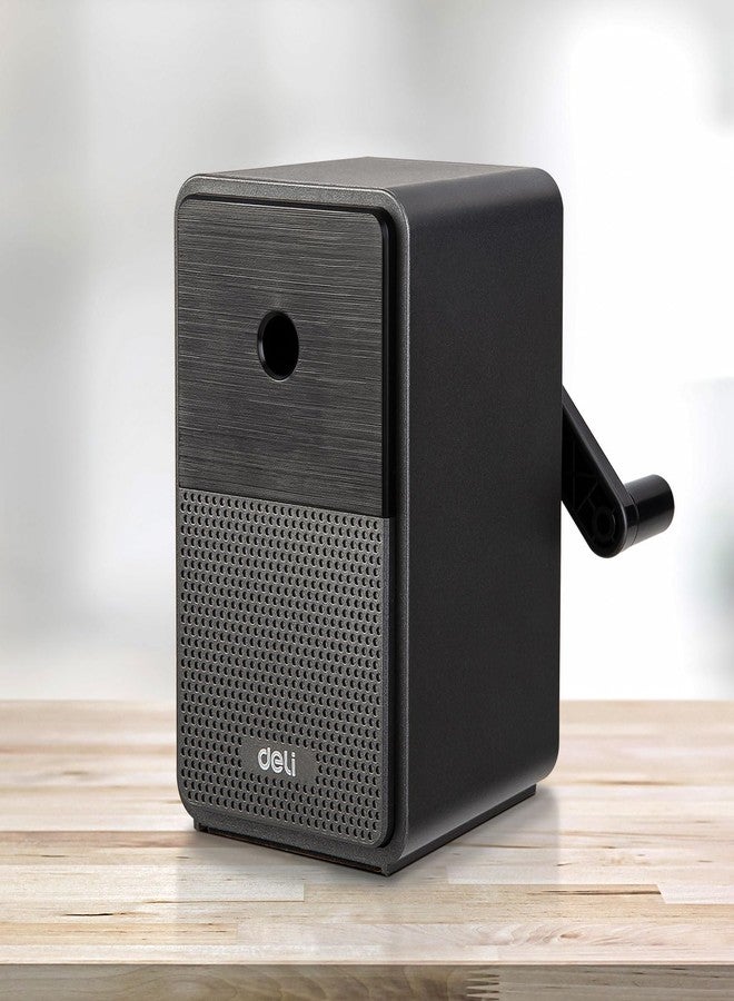 ديلي مبراة أقلام رصاص يدوية من ديلي، مبراة أقلام رصاص يدوية ذاتية التشغيل برأس قابل للتعديل للأقلام الرصاص وأقلام التلوين، مبراة أقلام رصاص للأطفال والطلاب والفصول الدراسية والمنزل والمكتب، أسود - Image 1