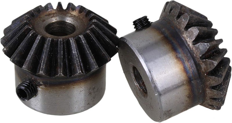 CNBTR 45 Steel 1.5 Modulus Silver 8mm Hole Diameter Tapered Bevel Gear Wheel 20T Pack of 2 - Image 3