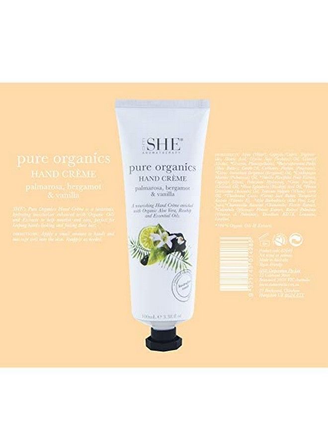 Om She Aromatherapy Pure Organics Hand Creme Palmarosa Bergamot & Vanilla - Image 4