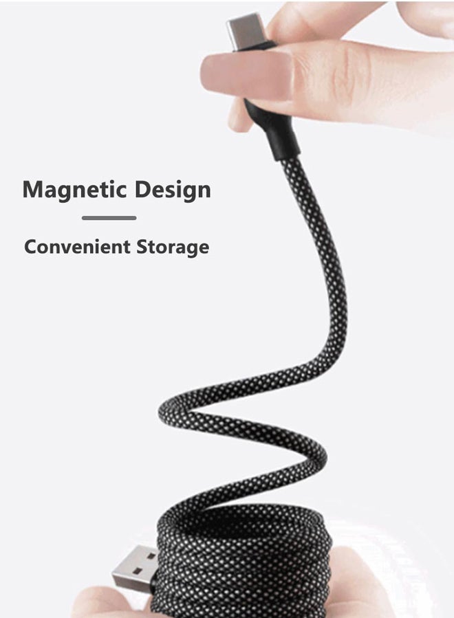 إكسمي كابل من Type-C إلى USB، Type-C-Lightning، USB-Lightning، Type-C-TypeC، شحن سريع ونقل بيانات لجميع الأجهزة المتوافقة مع USB. خاصية الترتيب الذاتي المغناطيسي لتجنب الفوضى على طاولتك. - Image 1