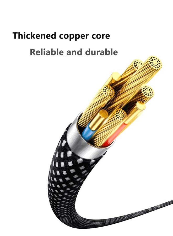 إكسمي كابل من Type-C إلى USB، Type-C-Lightning، USB-Lightning، Type-C-TypeC، شحن سريع ونقل بيانات لجميع الأجهزة المتوافقة مع USB. خاصية الترتيب الذاتي المغناطيسي لتجنب الفوضى على طاولتك. - Image 4
