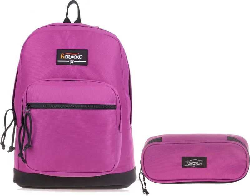 KAUKKO Sport Damson Backpack and Pencil Bag Set of 2