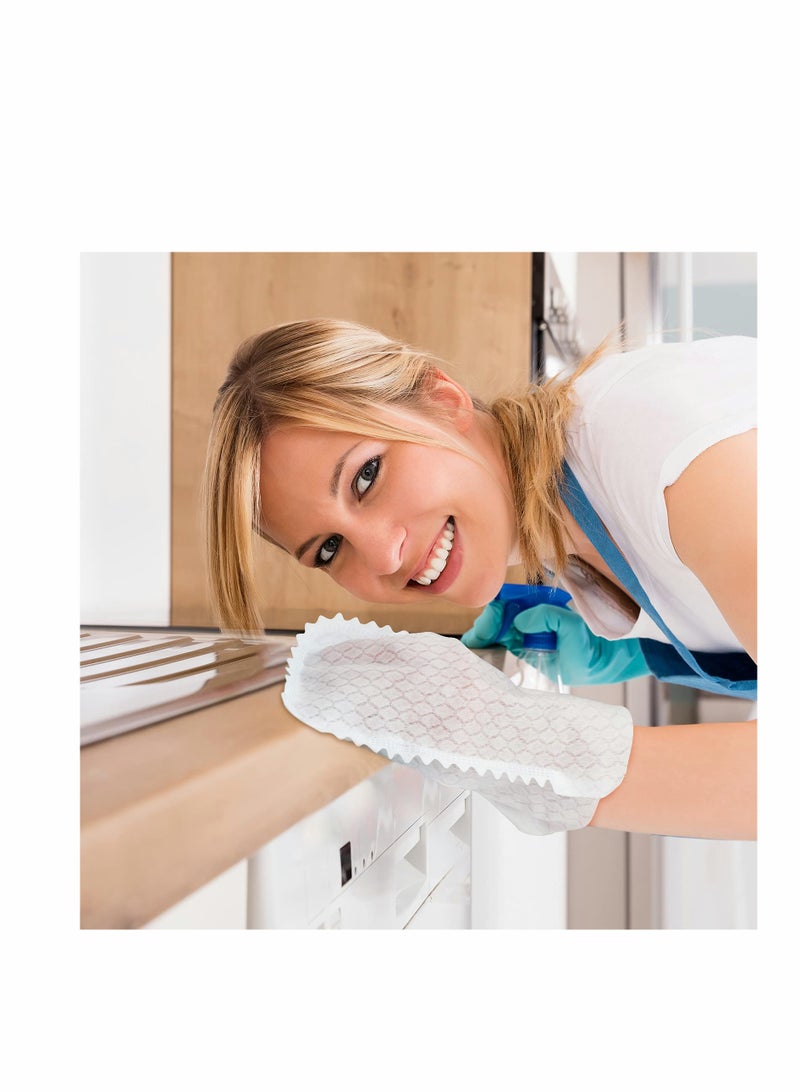 SYOSI Microfiber Dusting Cloths Gloves, Dust Wipes, Feather Dusters, Grabs and Locks in Dust, Pet Hair Cleaning Possible Dual-Sided Disposable Dusting Gloves (40 Pieces)  - Image 3