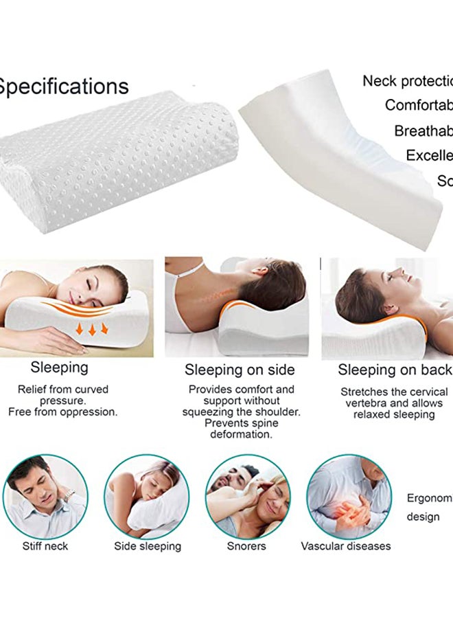 VIO Memory Foam Pillow Orthopedic Contour Pillow for Neck Pain Relief Cervical Support and Comfortable Sleep Hypoallergenic Ergonomic Design Cooling Gel Breathable Ideal for Side Back Stomach Sleepers  - Image 3