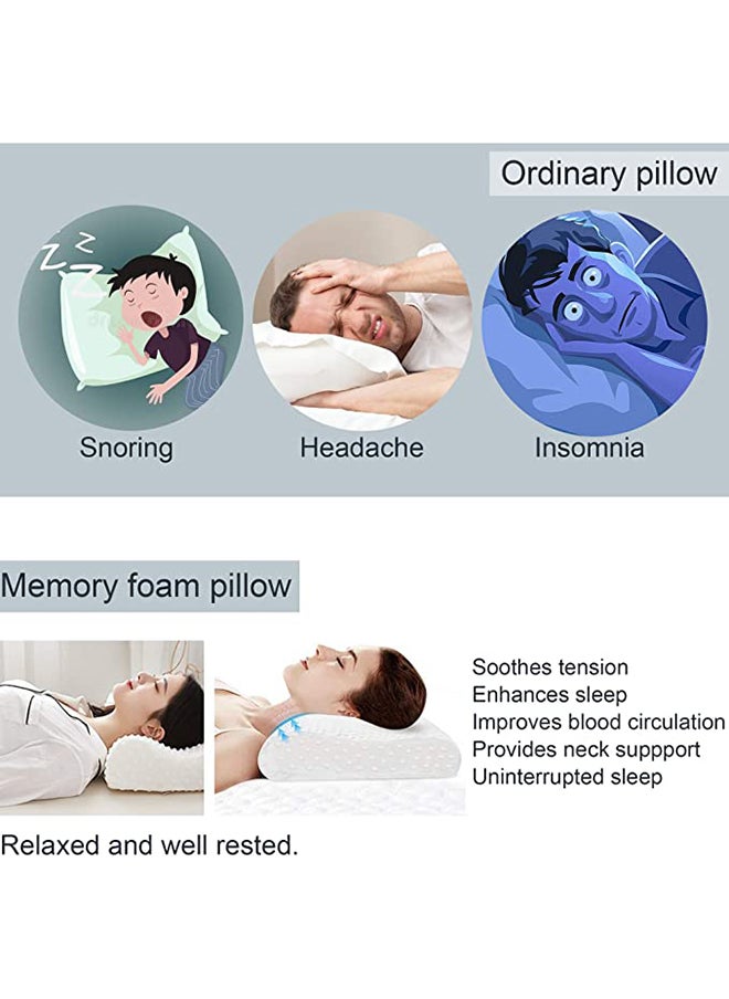 VIO Memory Foam Pillow Orthopedic Contour Pillow for Neck Pain Relief Cervical Support and Comfortable Sleep Hypoallergenic Ergonomic Design Cooling Gel Breathable Ideal for Side Back Stomach Sleepers  - Image 5
