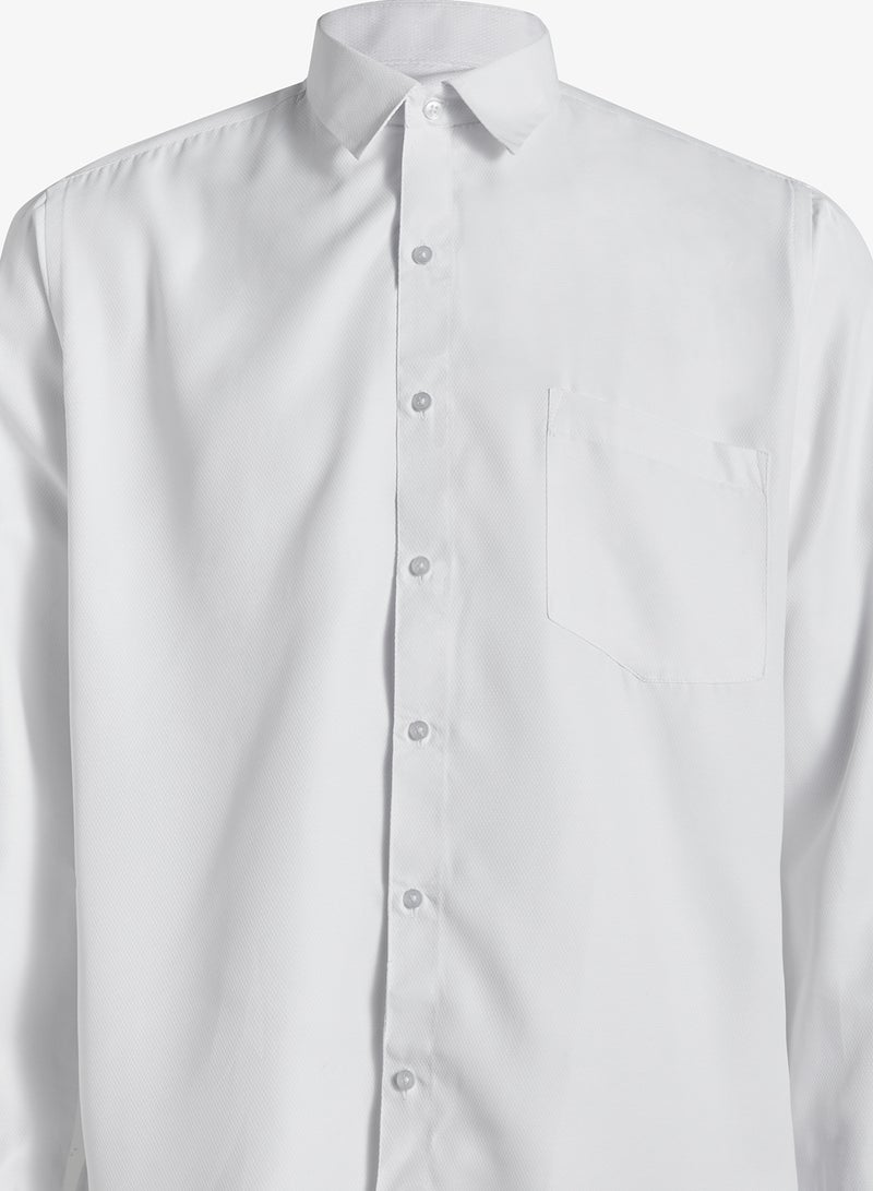 Robert Wood Shirts Self Dotted Weave Fabric - Image 3