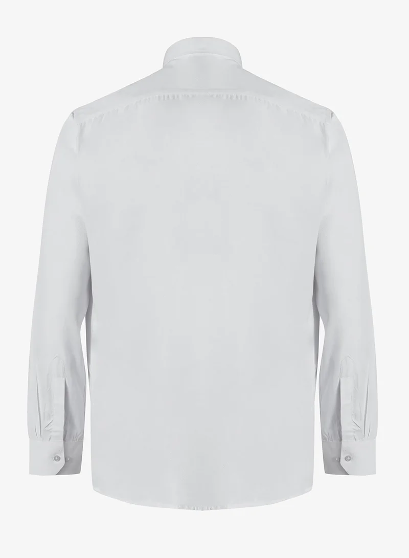 Robert Wood Shirts Self Dotted Weave Fabric