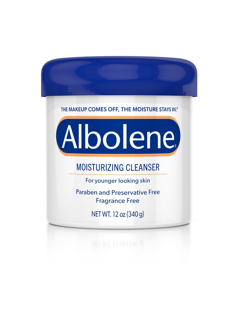 Albolene Albolene Face Moisturizer and Makeup Remover, Facial Cleanser and Cleansing Balm, Beta Carotene Fragrance Free Cream, 12 oz 