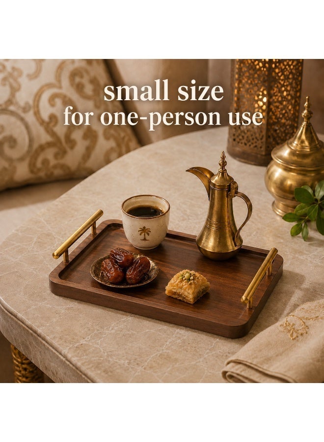 Serving Tray With Gold Handles, 1 Piece,  For Coffee Tea Dates And Countertop Decor - Image 4