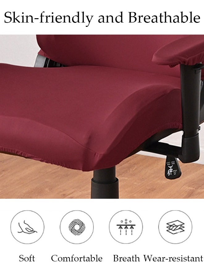 Office Computer Game Chair Cover 1 Pair Armrest Covers Polyester Removable Ergonomic Elastic Armchair Protector Wear Resistant Stretch Elastic Covers for Desk Computer Chair Slipcover