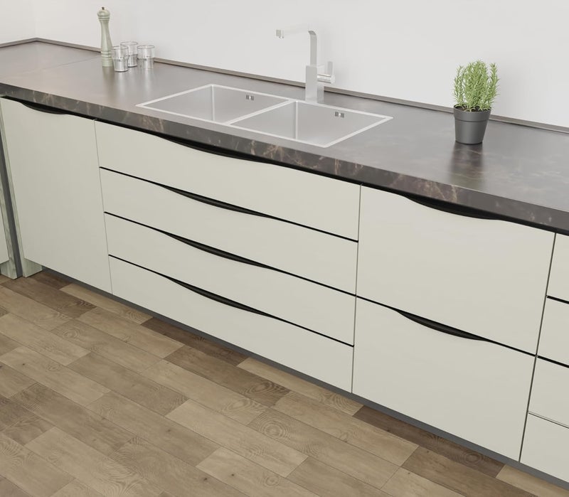 LAPO LAPO Elite 10 Inch Aluminium Kitchen Profile Handle Cabinet Handle Drawer Handle for Kitchen Wardrobe Office Black Finish Pack of 1  - Image 5