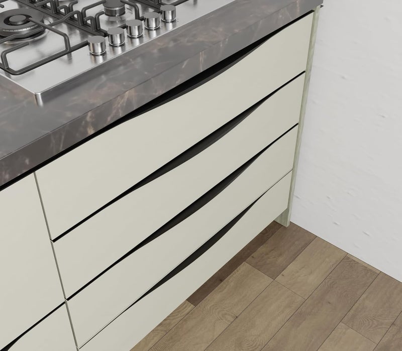 LAPO LAPO Elite 10 Inch Aluminium Kitchen Profile Handle Cabinet Handle Drawer Handle for Kitchen Wardrobe Office Black Finish Pack of 1  - Image 3