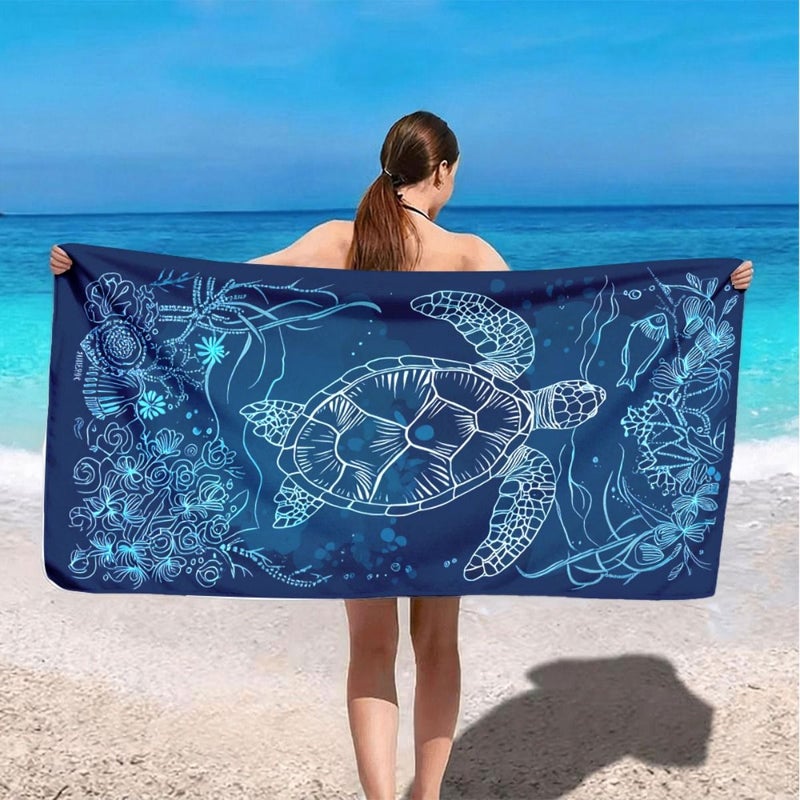 Quick-Dry Microfiber Beach Towel 59.06 Inch x 78.74 Inch for Men Women Travel and Outdoor Sports - Image 1