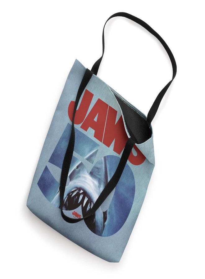 Jaws 50th Anniversary Logo Front & Back Tote Bag - Image 3