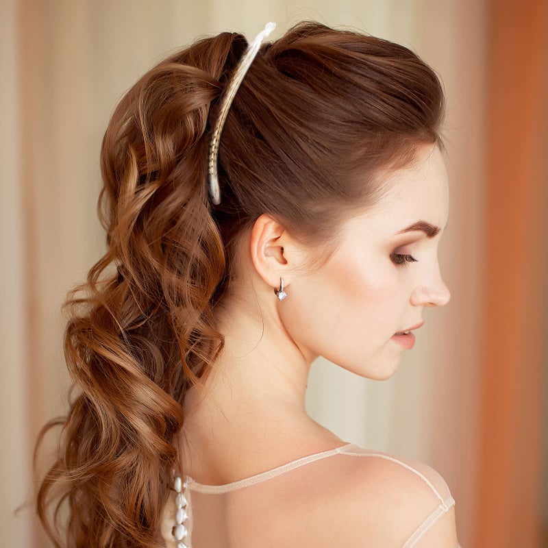 Chuangdi 12 Pcs Banana Clips Hair Clips for Women Classic Clincher Double Combs Large Fishtail Hair Banana Ponytail Holder, 4 Styles(Tortoiseshell Color, White, Clear, Black) - Image 4