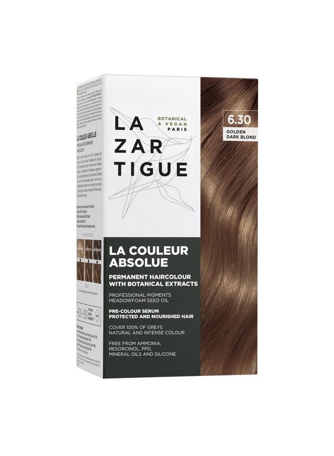 Lazartigue La Couleur Absolue 6.30 Golden Dark Blond Permanent Haircolour With Botanical Extracts Nourishing Color And Shine Free From Ammonia Ppd Resorcinol Mineral Oils And Silicone Vegan - Image 1