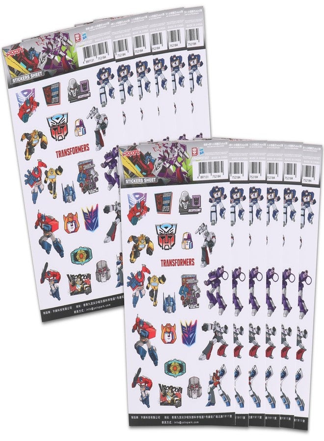 YOLOPARK 12 Packs Transformers Sticker Set, Transformers G1 Party Favors Bundle for Kids Birthday Party Goodie Bags | Party Supplies for Boys & Girls - Image 1