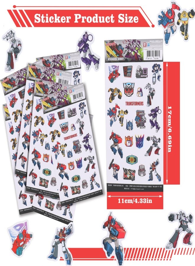 YOLOPARK 12 Packs Transformers Sticker Set, Transformers G1 Party Favors Bundle for Kids Birthday Party Goodie Bags | Party Supplies for Boys & Girls - Image 2