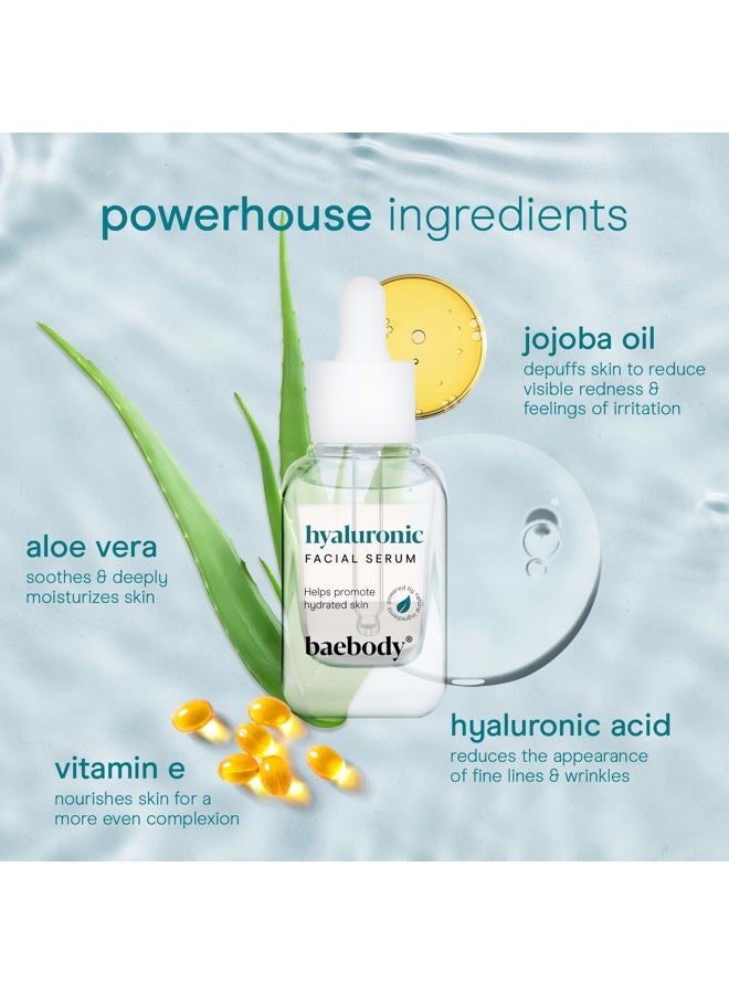 Baebody Critically Acclaimed Hyaluronic Acid Serum for Face - Anti Aging Hyaluronic Acid Face Serum with Vit E and Jojoba Oil - Plumping and Hydrating (1 oz/30 ml) - Image 3