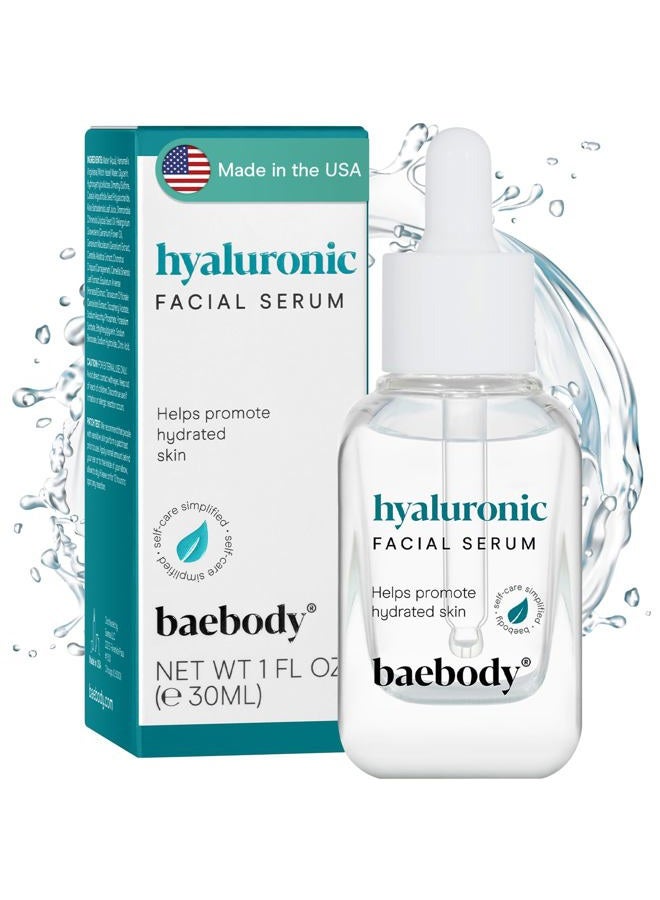 Baebody Critically Acclaimed Hyaluronic Acid Serum for Face - Anti Aging Hyaluronic Acid Face Serum with Vit E and Jojoba Oil - Plumping and Hydrating (1 oz/30 ml) - Image 1