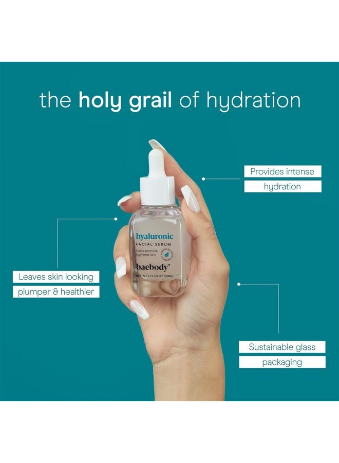 Baebody Critically Acclaimed Hyaluronic Acid Serum for Face - Anti Aging Hyaluronic Acid Face Serum with Vit E and Jojoba Oil - Plumping and Hydrating (1 oz/30 ml) - Image 4