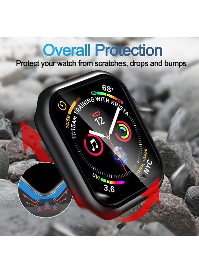 SJet - Apple Watch Series 10 46mm case with Tempered Film Screen Protector, Full Protective Hard PC Bumper Touch Sensitive HD Screen Cover(46mm,Black) - Image 1