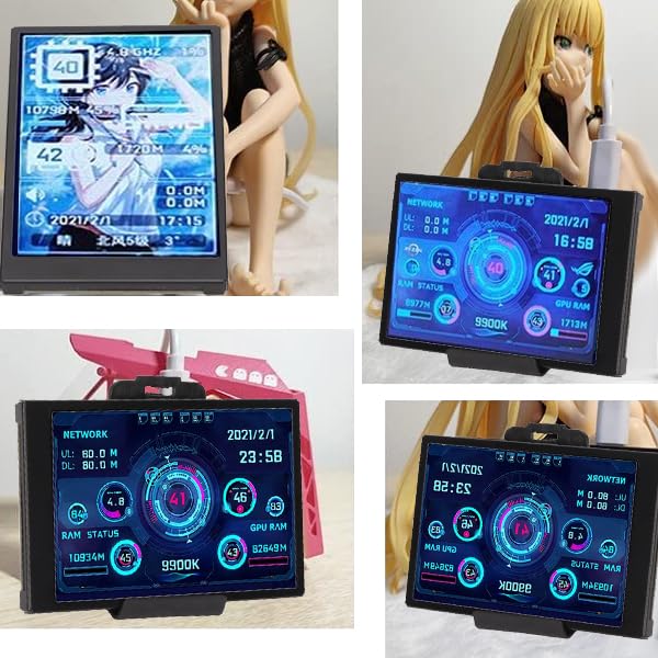 Ashata 3.5in IPS USB Mini Screen, PC Temperature Display AIDA64 CPU Data Monitor Sensor Panel, Computer Temp - Image 2