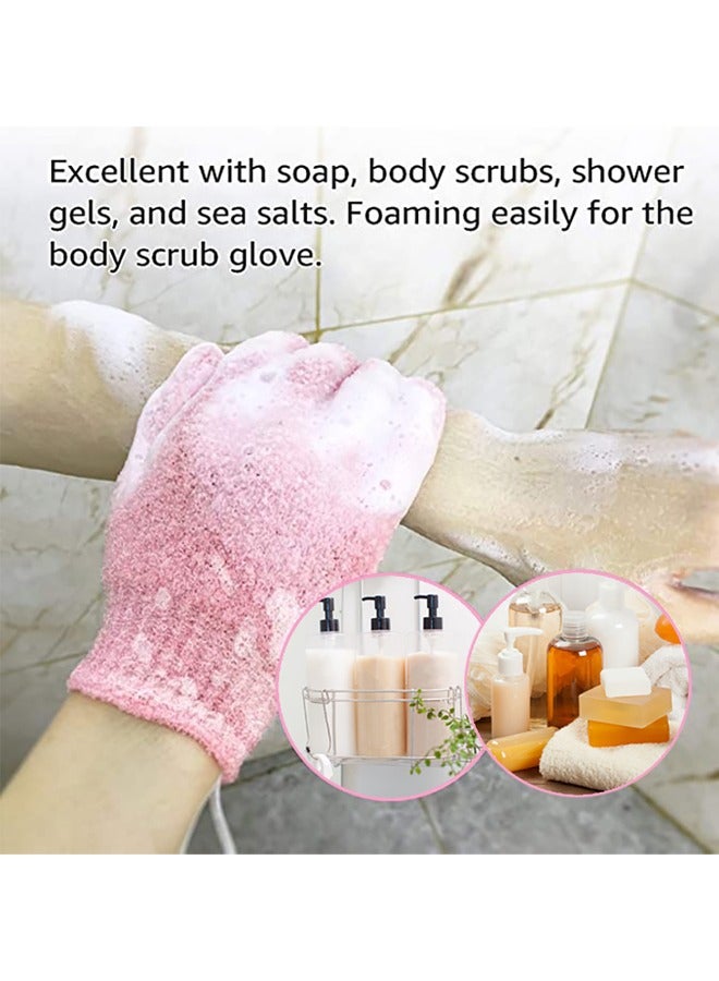 GUSGU 3 Pairs Exfoliating Shower Gloves for Bath, Double Sided Exfoliating Bath Gloves Deep Clean Dead Skin for Spa Massage and Body Scrubs Beauty Skin Shower Scrubber Exfoliator&Bathing Accessories  - Image 3