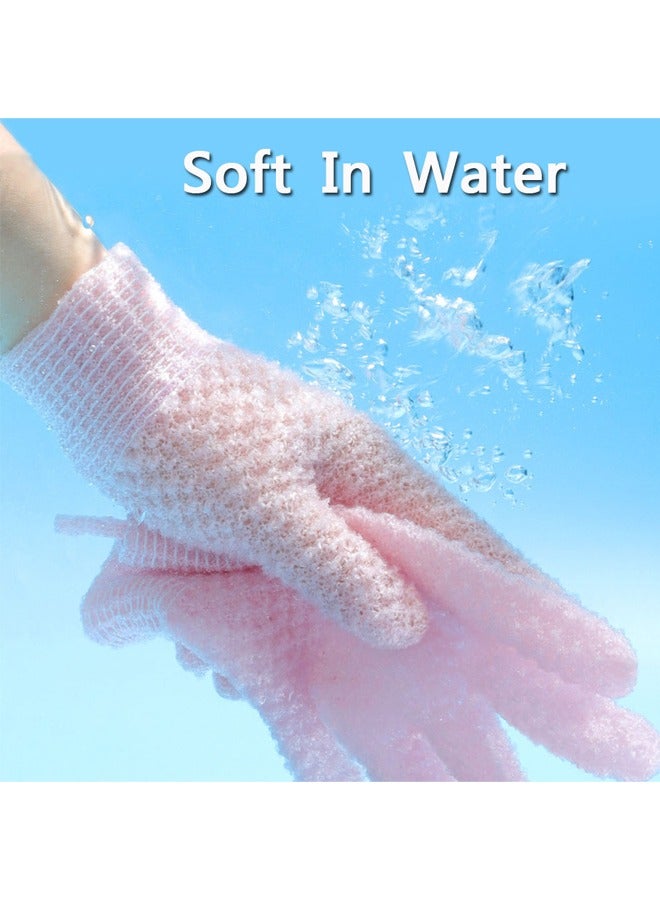 GUSGU 3 Pairs Exfoliating Shower Gloves for Bath, Double Sided Exfoliating Bath Gloves Deep Clean Dead Skin for Spa Massage and Body Scrubs Beauty Skin Shower Scrubber Exfoliator&Bathing Accessories  - Image 4