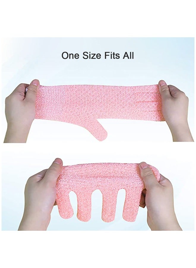 GUSGU 3 Pairs Exfoliating Shower Gloves for Bath, Double Sided Exfoliating Bath Gloves Deep Clean Dead Skin for Spa Massage and Body Scrubs Beauty Skin Shower Scrubber Exfoliator&Bathing Accessories  - Image 5