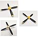 Flycolor 3 Sets Rc Plane 4Blade Propeller with Propeller Savers and one Adapters for VOLANTEXRC 76111 76112 76113 P40 BF109 P51 F4U T28 Airplane - Image 2