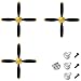 Flycolor 3 Sets Rc Plane 4Blade Propeller with Propeller Savers and one Adapters for VOLANTEXRC 76111 76112 76113 P40 BF109 P51 F4U T28 Airplane - Image 4