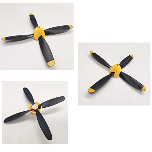 Flycolor 3 Sets Rc Plane 4Blade Propeller with Propeller Savers and one Adapters for VOLANTEXRC 76111 76112 76113 P40 BF109 P51 F4U T28 Airplane - Image 5