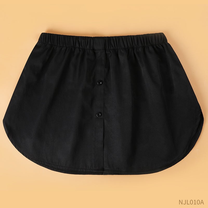 Winter Layered Sweatshirt Skirt Extender Black split button